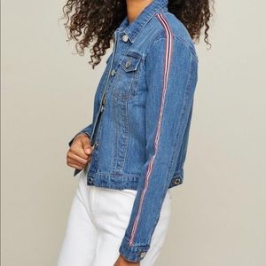 Side Striped Denim Jacket